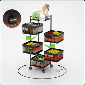 5 Layer Kitchen Vegetable (Fruits) Rack Square  – ৫ লেয়ার কিচেন র‌্যাক