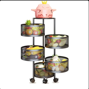 5 Layer Kitchen Vegetable (Fruits)  Rack Round  – ৫ লেয়ার কিচেন র‌্যাক