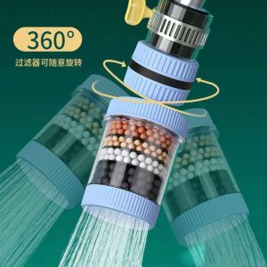 (2 pcs) 360 Degree Rotatable 6 Layers Water Purifier Filter Tap