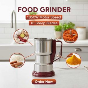 High Power Food Grinder Quality Guaranteed – সাউন্ডলেস প্রিমিয়াম গ্রাইন্ডার – যে কোনো কিছু গুড়া করুণ নিখুঁতভাবে