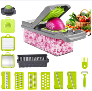 (2 pcs) 16-in-1-chopper-slicer (স্লাইসার, চপার, কাটার, গ্রেইটার — সবকিছু হবে একসঙ্গে)