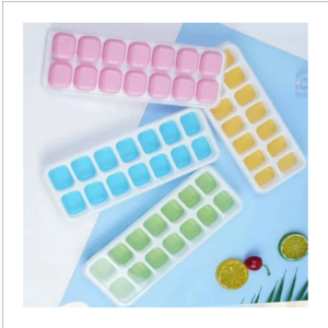 Food Grade Ice Cube Tray Silicone Mold With Clear Lid 14 Cavities – বরফ বানান আর উঠান চোখের পলকে