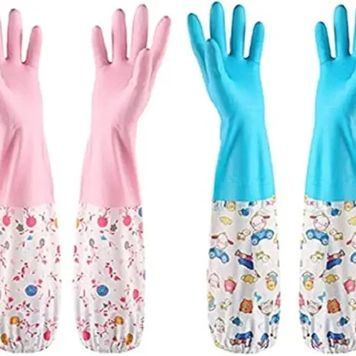 (২ জোড়া) Long Hand Gloves with Foam – থালা-বাসন ধোয়ায় গৃহিনীর সেরা সুরক্ষা